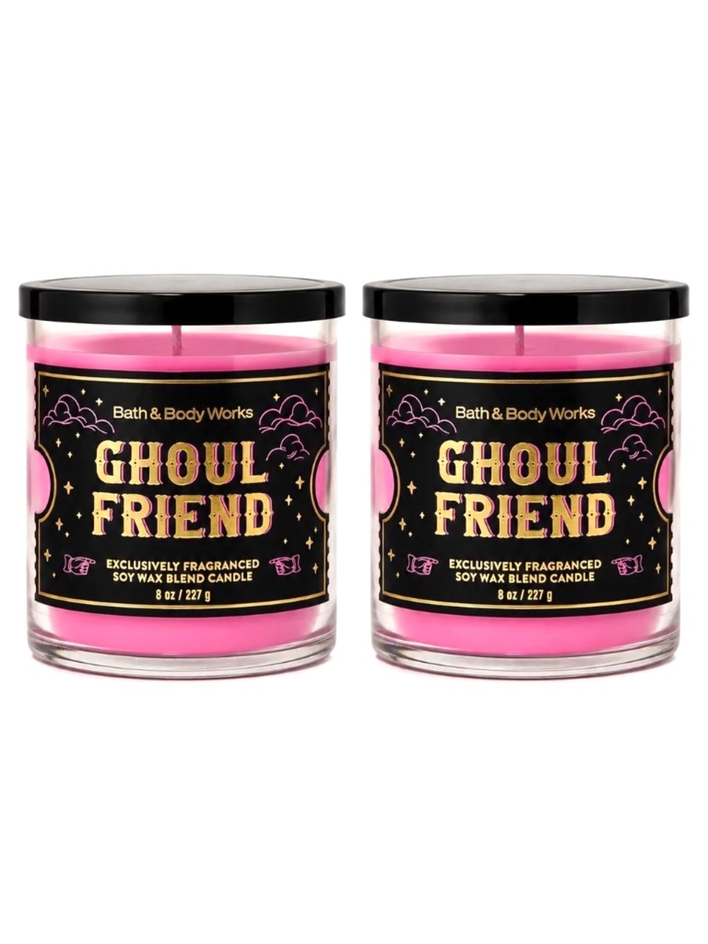 Bath & Body Works NEW Ghoul Friend Single Wick Candles Lot of 2 Halloween NIB - Picture 2 of 7